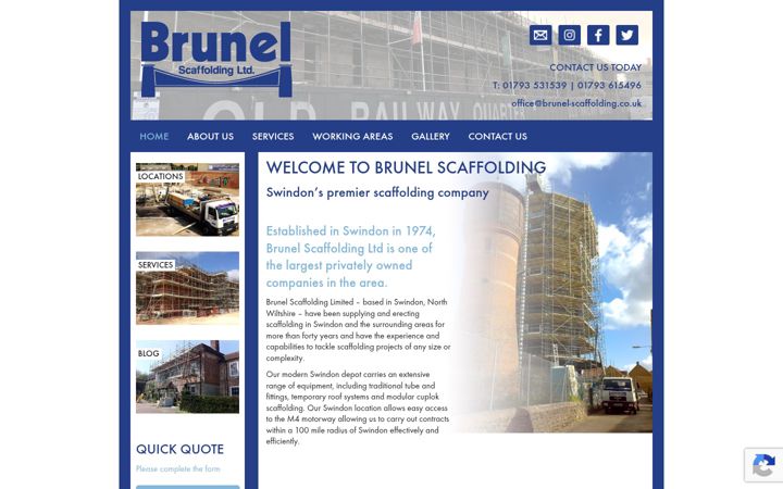 Screenshot of brunel-scaffolding.co.uk
