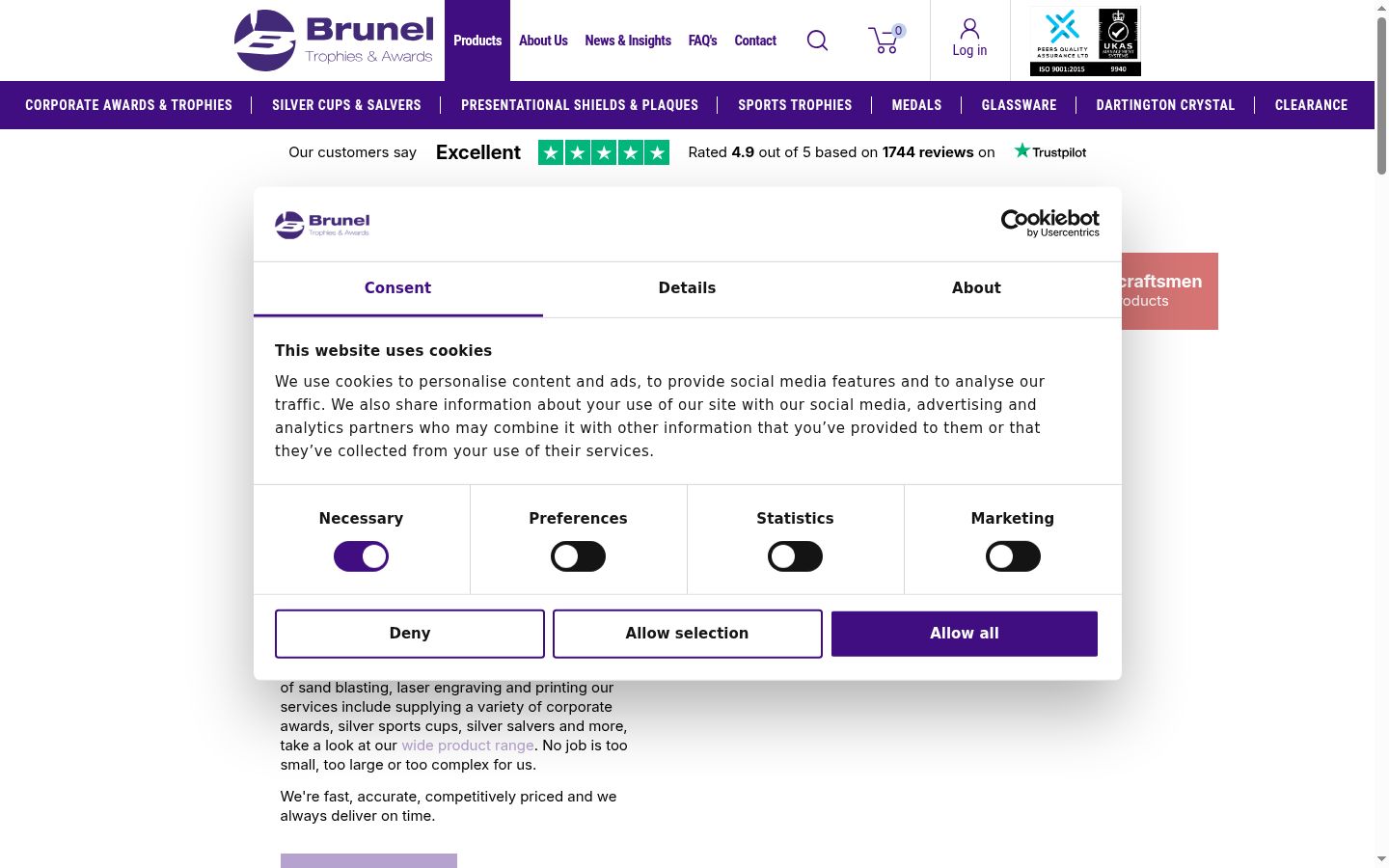 Capture d'écran de la bannière de consentement affichée avant toute interaction