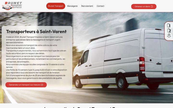 Screenshot of brunet-transport-express.fr