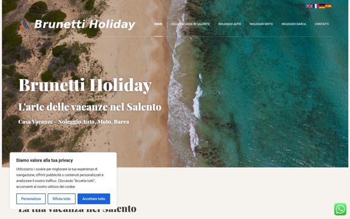 Screenshot of brunettiholiday.it