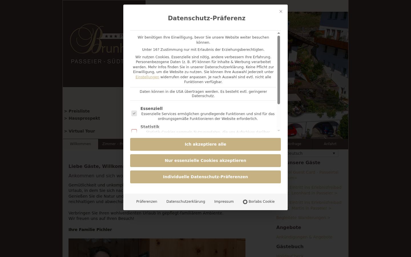 Sutikimo reklamjuostės, rodytos prieš bet kokią sąveiką, ekrano kopija