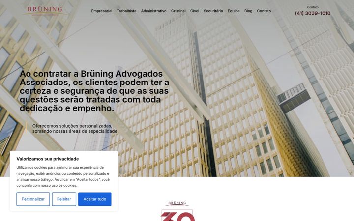 Screenshot of bruningadv.com.br