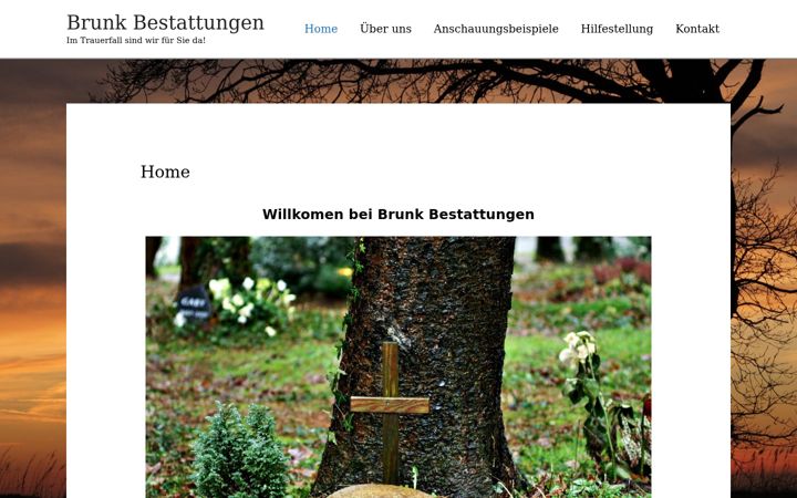 Screenshot of brunk-bestattungen.de