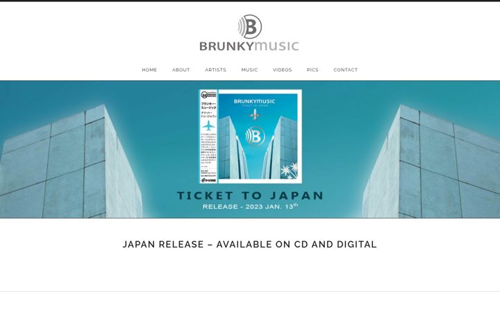 Screenshot of brunkymusic.com