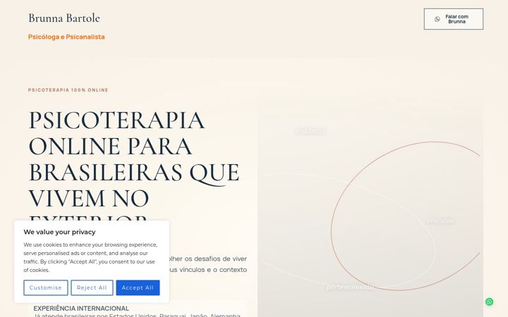 Screenshot of brunnabartolepsi.com.br