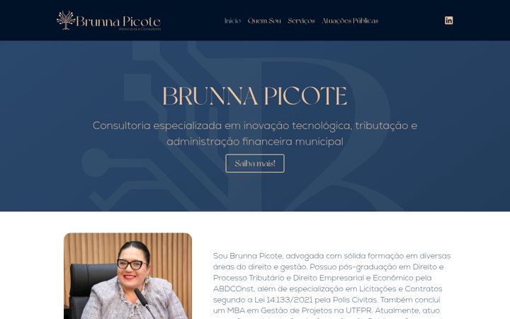 Screenshot of brunnapicote.com.br