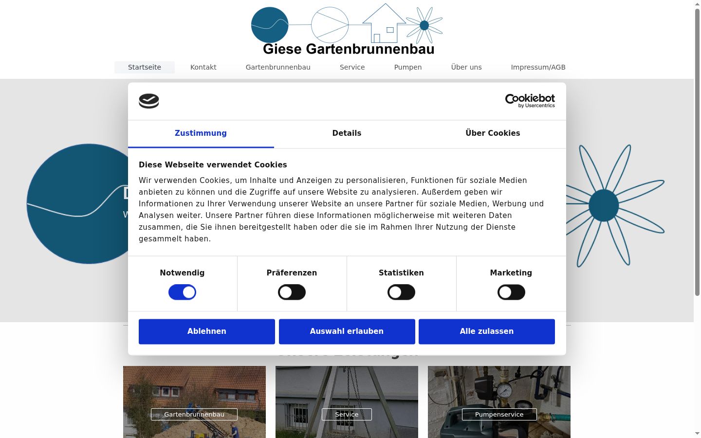 Screenshot of the consent banner shown before any interaction