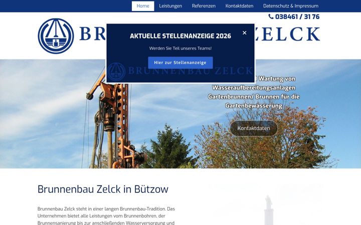 Screenshot of brunnenbau-zelck.de
