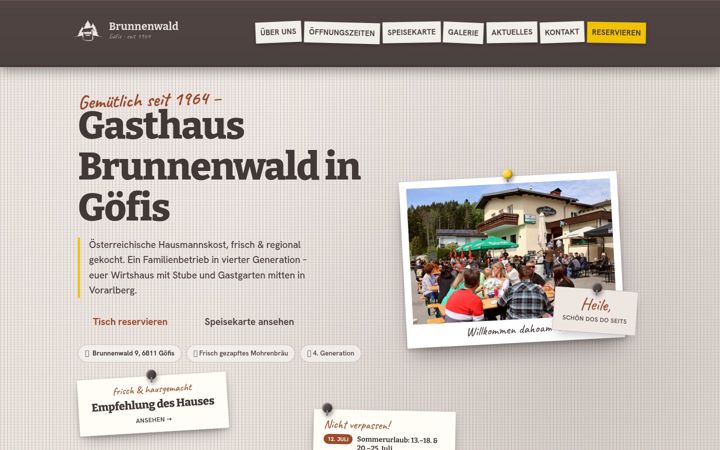 Ekraanipilt saidist brunnenwald.at