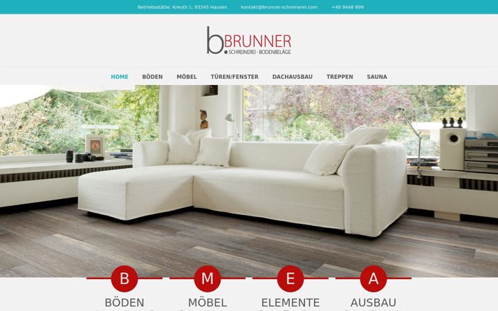 Screenshot of brunner-schreinerei.com