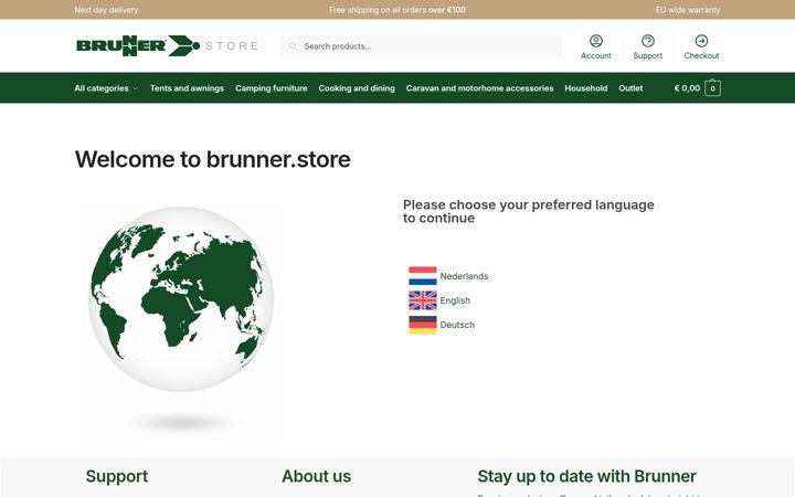 Screenshot of brunner.store
