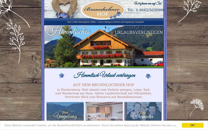 Screenshot stránky brunnlochnerhof.de