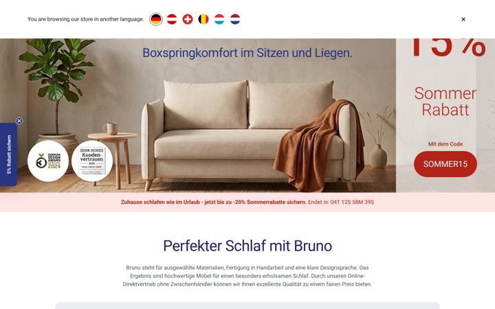 Zrzut ekranu brunobett.de