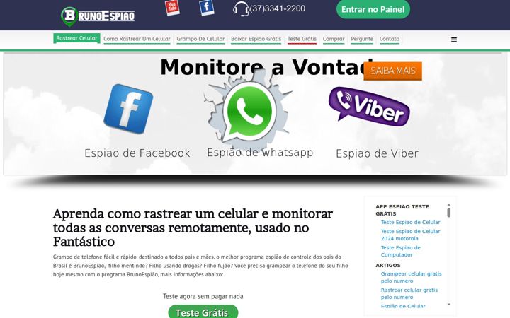 Screenshot of brunoespiao.com.br