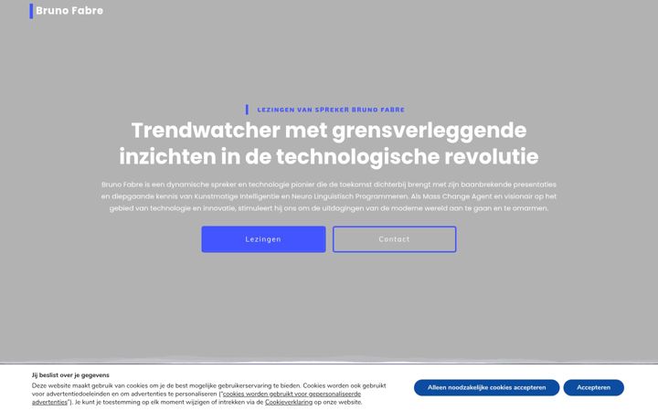 Screenshot of brunofabre.nl