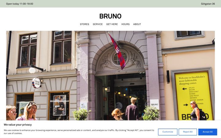 Screenshot of brunogallerian.se