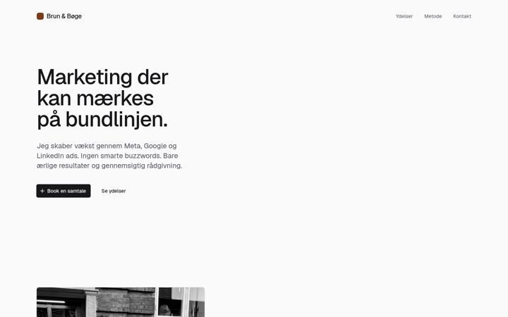 Screenshot of brunogboge.dk