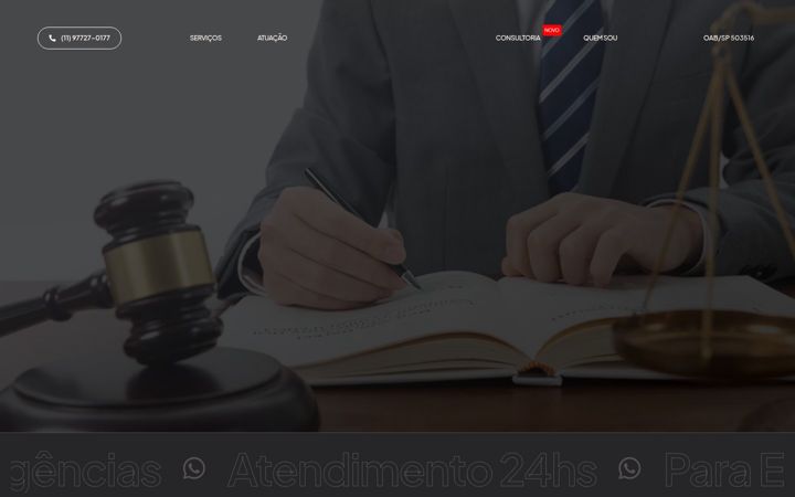 Screenshot of brunoianovadvocacia.com.br