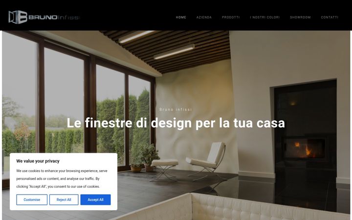 Screenshot of brunoinfissi.it