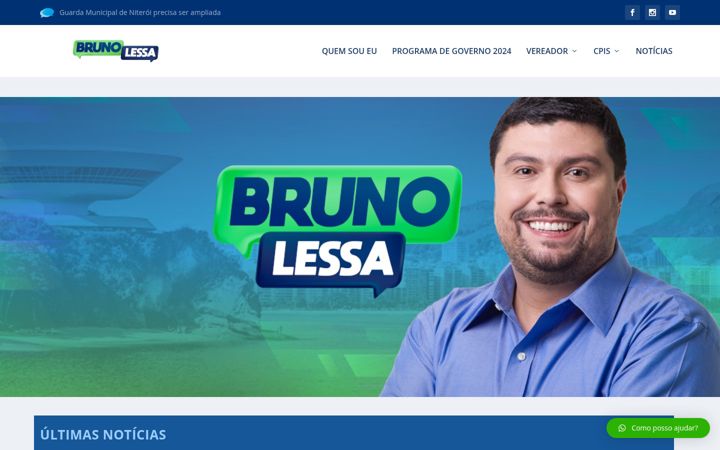 Screenshot stránky brunolessa.com.br