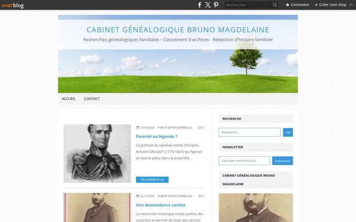 Screenshot of brunomagdelainegenealogie.com