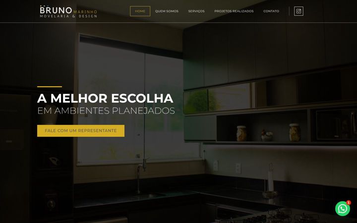 Screenshot stránky brunomarinhodesign.com.br