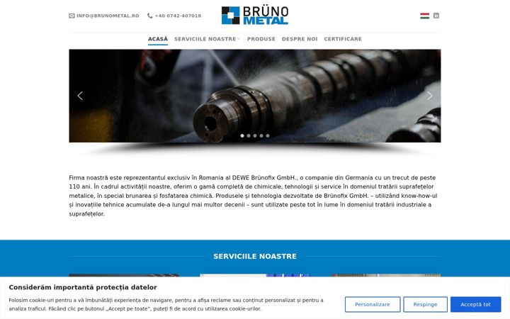 Екранна снимка на brunometal.ro