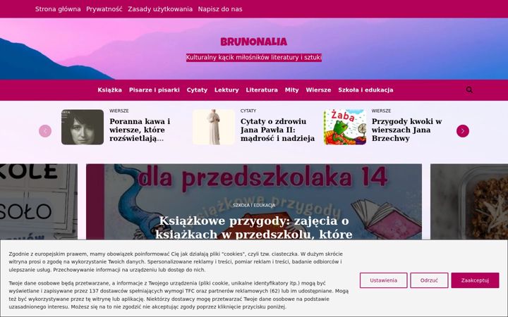 Screenshot of brunonalia.pl