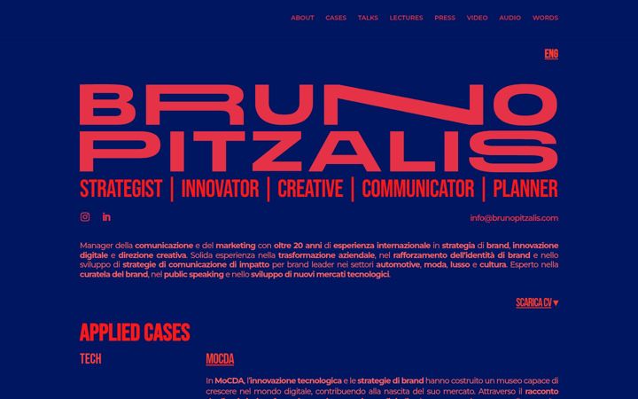 Screenshot of brunopitzalis.com
