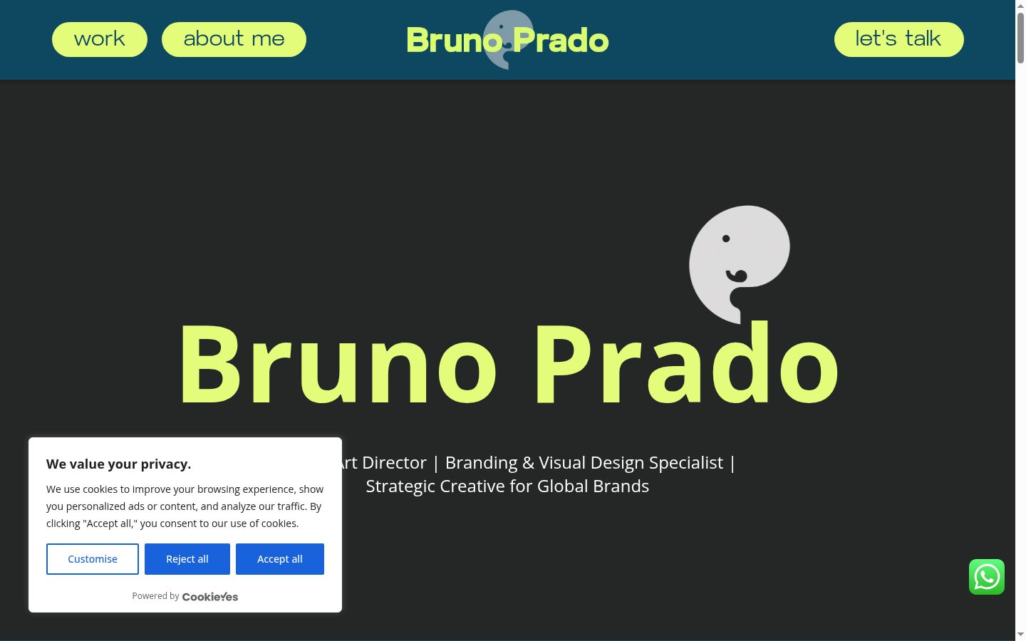 Screenshot of the consent banner shown before any interaction