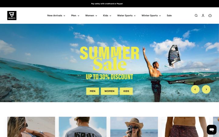 Screenshot of brunotti.com