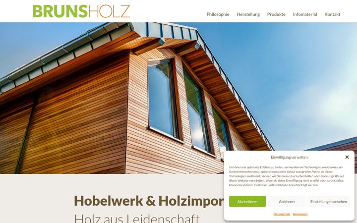 Screenshot of brunsholz.com