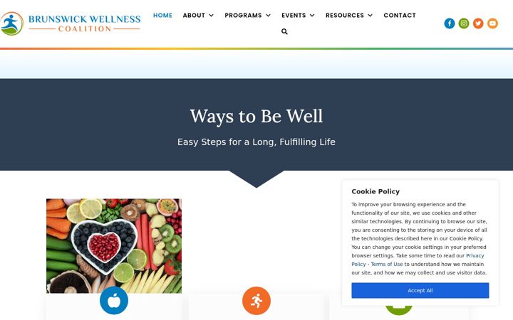 Kuvakaappaus sivustosta brunswickwellness.org