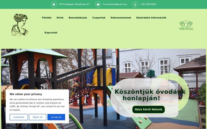 Screenshot of brunszvikovi.hu