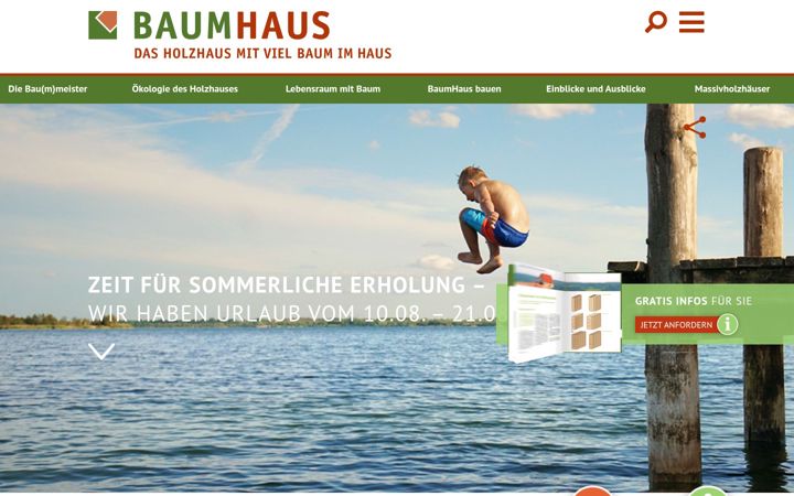 Screenshot of brunthaler-massivholzhaus.com