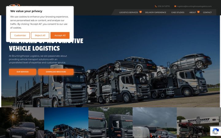 Screenshot of bruntingthorpelogistics.com