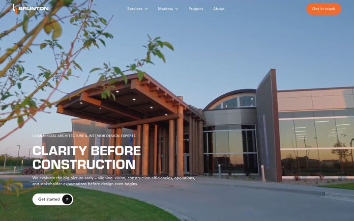 Screenshot of bruntonarchitects.com