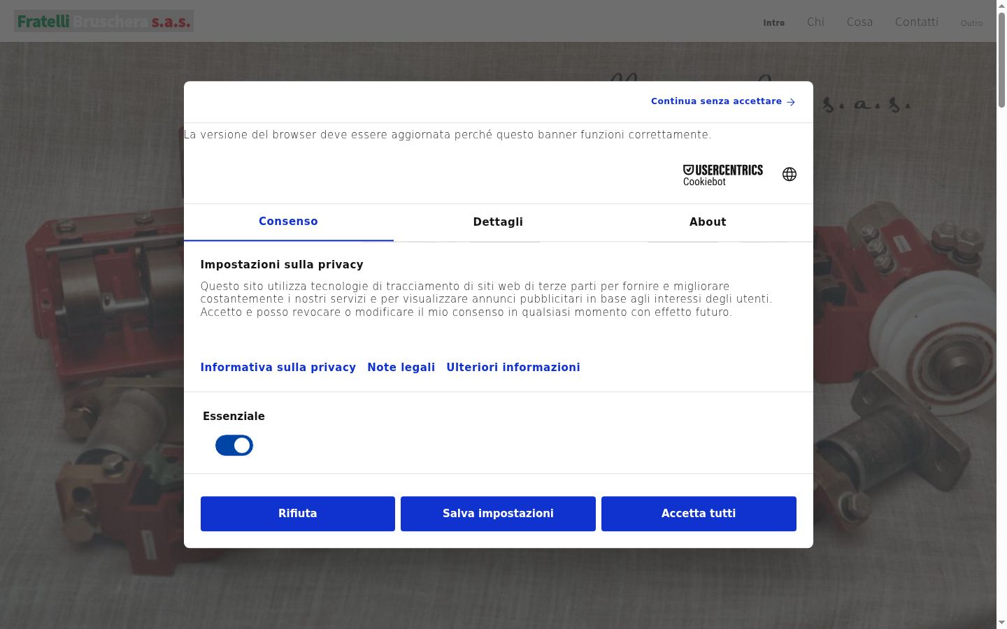 Capture d'écran de la bannière de consentement affichée avant toute interaction