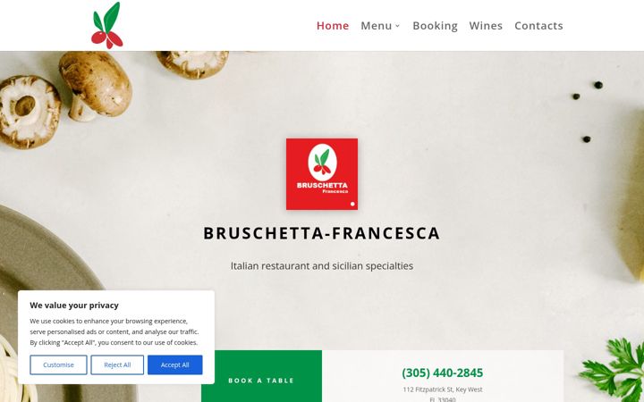 Screenshot of bruschetta-francesca.com