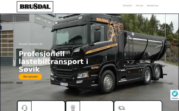 Screenshot of brusdaltransport.no