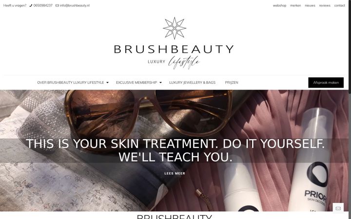 Screenshot of brushbeautysalon.nl