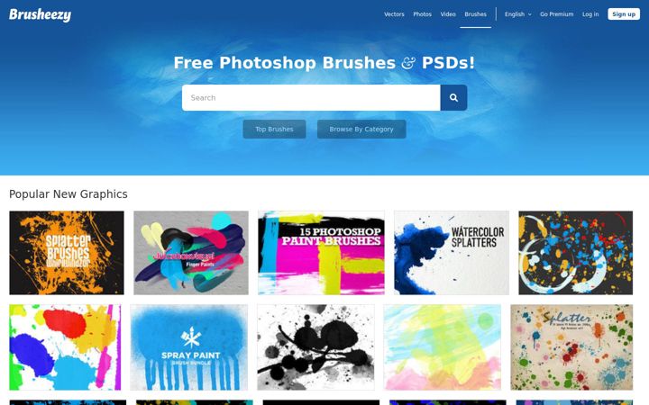 Screenshot του brusheezy.com