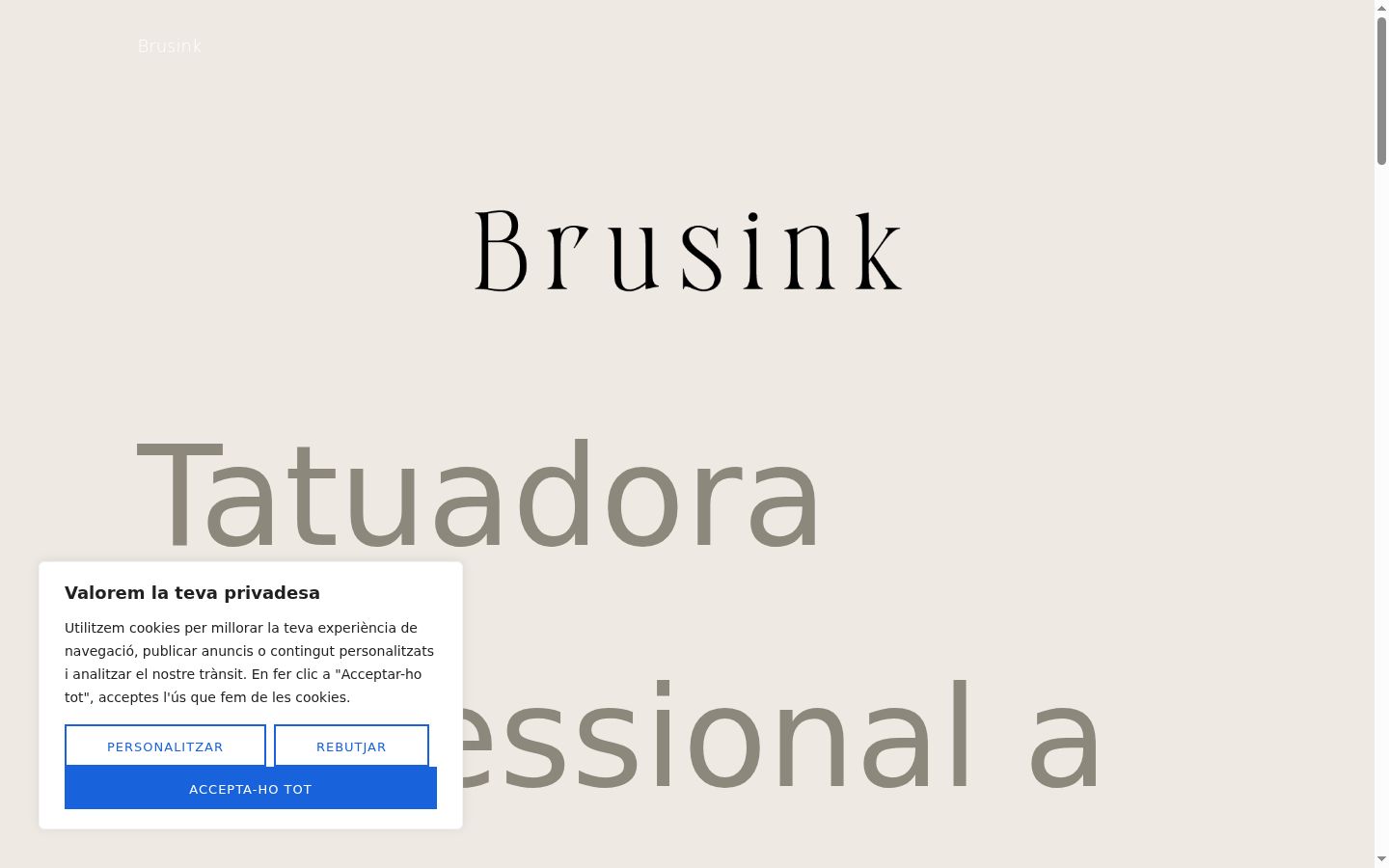 Captura de pantalla del banner de consentimiento mostrado antes de cualquier interacción