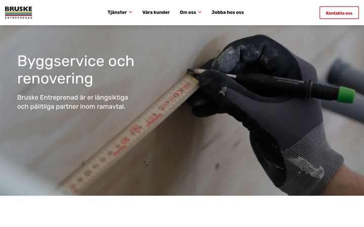 Screenshot of bruskeentreprenad.se