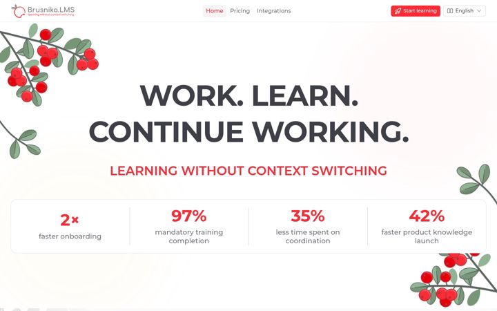Screenshot of brusnika-lms.com