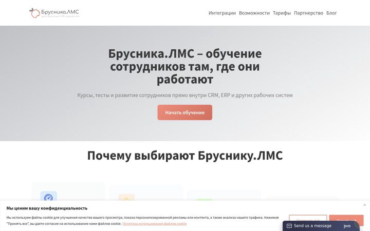Screenshot of brusnika-lms.ru