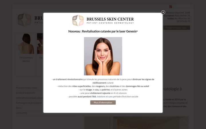 Ekrano kopija brussels-skin-center.be