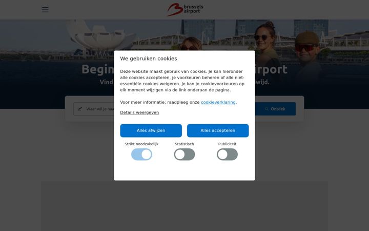 Screenshot of brusselsairport.nl