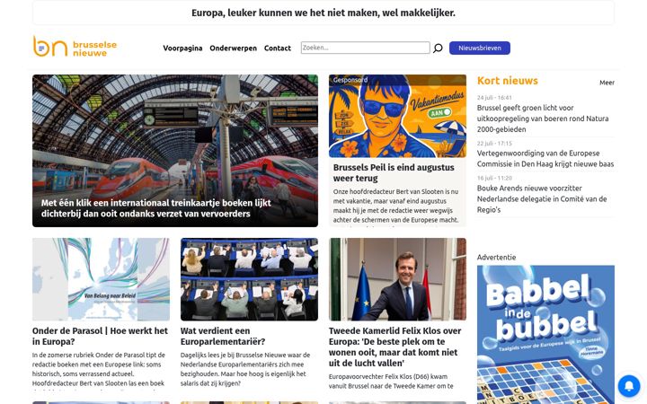 Screenshot of brusselsenieuwe.nl