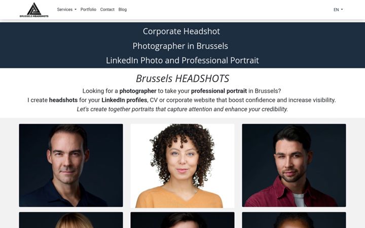 Zrzut ekranu brusselsheadshots.eu